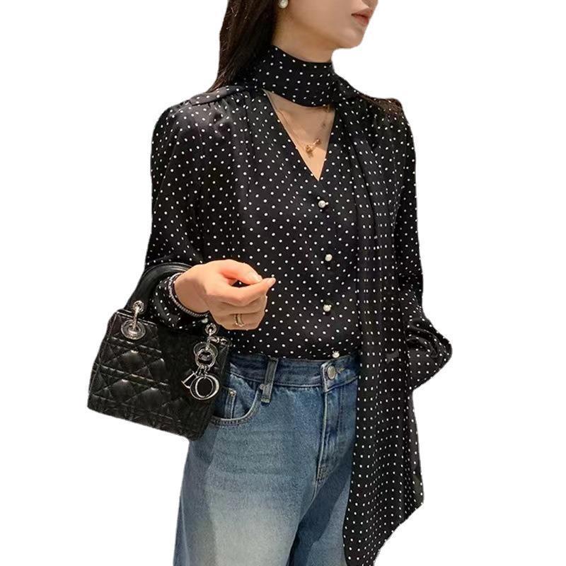 Body And Shirts | Polka Dot Blouse With Blouse Sleeves  –  Womens